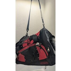 Vintage 90s STARTER 28" Duffle Gym Bag Retro Colorblock Black Red Gray NOS